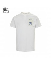 Burberry Embroidered Patch T-Shirt (White)