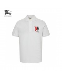 Burberry Monogram Logo Polo Shirt (White)