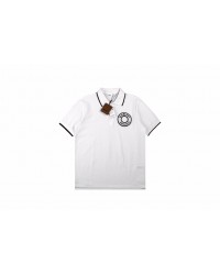 Burberry Textured Polo Shirt in White