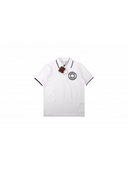 Burberry Textured Polo Shirt in White
