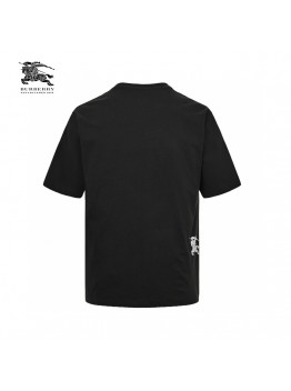 Burberry Black T-Shirt with Side Logo