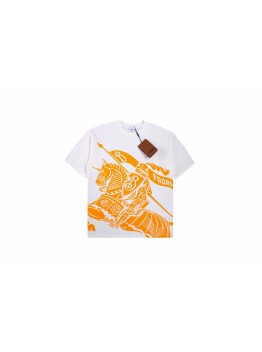 Burberry Knight Print T-Shirt - White and Orange