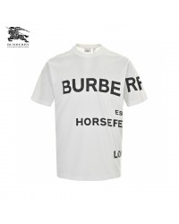 Burberry White T-Shirt with Graphic Text