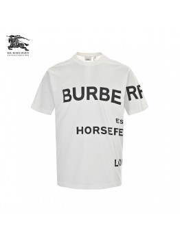Burberry White T-Shirt with Graphic Text