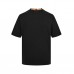 BURBERRY CHECK COLLAR T-SHIRT BLACK