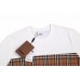 Burberry Check Panel T-Shirt (White)