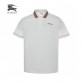 Burberry Striped Collar White Polo Shirt