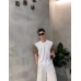 Burberry Check Sleeve T-Shirt (White)