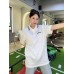 Burberry Striped Collar White Polo Shirt