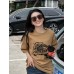 Burberry T-Shirt - Tan with Graphic Design