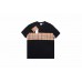 Burberry Check Panel T-Shirt (Black)