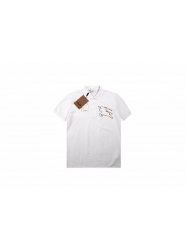 Burberry Embroidered Knight Polo - White