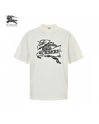 Burberry T-Shirt - White with Graphic Design