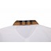 Burberry Check Collar Polo - White