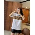 Burberry Check Panel T-Shirt (White)
