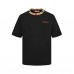 BURBERRY CHECK COLLAR T-SHIRT BLACK