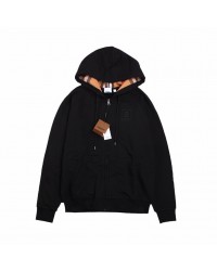 BURBERRY ZIP-UP HOODIE BLACK