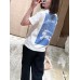 Burberry White T-Shirt with Knight Graphic