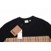 Burberry Check Panel T-Shirt (Black)