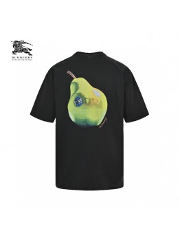 Burberry Black T-Shirt with Pear Graphic