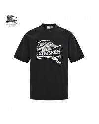 Burberry T-Shirt - Black with Graphic Design