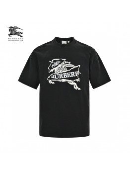 Burberry T-Shirt - Black with Graphic Design
