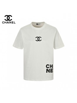 Chanel Double C Logo T-Shirt (White)