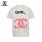 Chanel Pink Splash Logo T-Shirt
