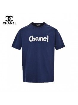 Chanel Logo T-Shirt (Navy Blue)