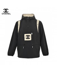 Chanel Two-Tone Hooded Jacket