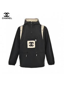 Chanel Two-Tone Hooded Jacket