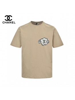 Chanel Cloud Logo T-Shirt in Beige