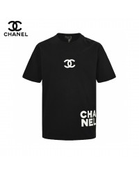Chanel Double C Logo T-Shirt (Black)