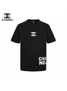Chanel Double C Logo T-Shirt (Black)