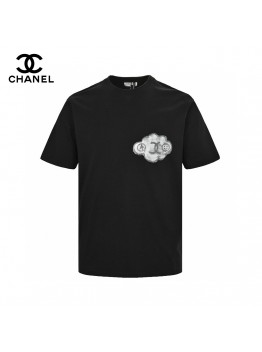 Chanel Cloud Logo T-Shirt in Black