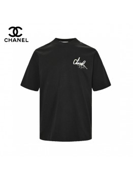 Chanel Signature Logo Black T-Shirt