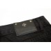 CHROME HEARTS BLACK CROSS PATCH JEANS BLACK