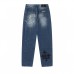 CHROME HEARTS GREEN CROSS PATCH JEANS DENIM