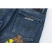 CHROME HEARTS PAINT DRIP CROSS PATCH JEANS DENIM