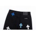 CHROME HEARTS BLUE CROSS PATCH JEANS BLACK