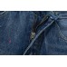 CHROME HEARTS PAINT DRIP CROSS PATCH JEANS DENIM