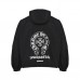 CHROME HEARTS ASYMMETRICAL ZIP HOODIE BLACK
