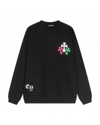 CHROME HEARTS COLORED CROSS HORSE SHOE LOGO SWEATSHIRT BLACK