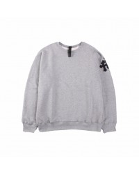 CHROME HEARTS CROSS PATCH SWEATSHIRT GREY