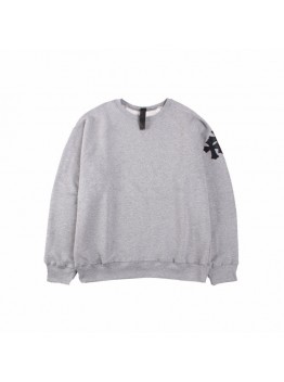 CHROME HEARTS CROSS PATCH SWEATSHIRT GREY