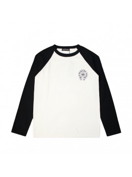 CHROME HEARTS HORSE SHOE LOGO LONGSLEEVE WHITE BLACK