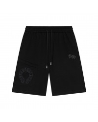 CHROME HEARTS HORSE SHOE LOGO SHORTS BLACK