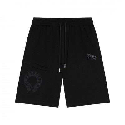 CHROME HEARTS HORSE SHOE LOGO SHORTS BLACK