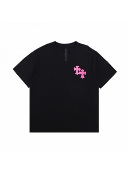 CHROME HEARTS HORSE SHOE LOGO T-SHIRT BLACK PINK