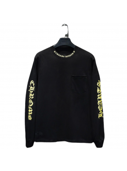 CHROME HEARTS YELLOW COLLAR LONGSLEEVE BLACK